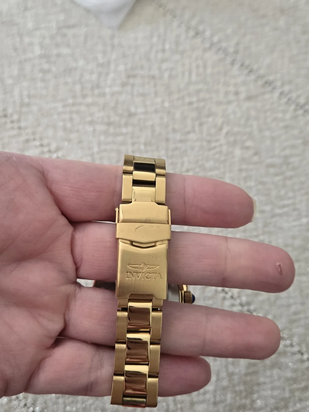 Invicta Women's Gold Crystal Accent Bracelet Watch